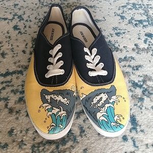 Custom painted a frame wave walking shoes
